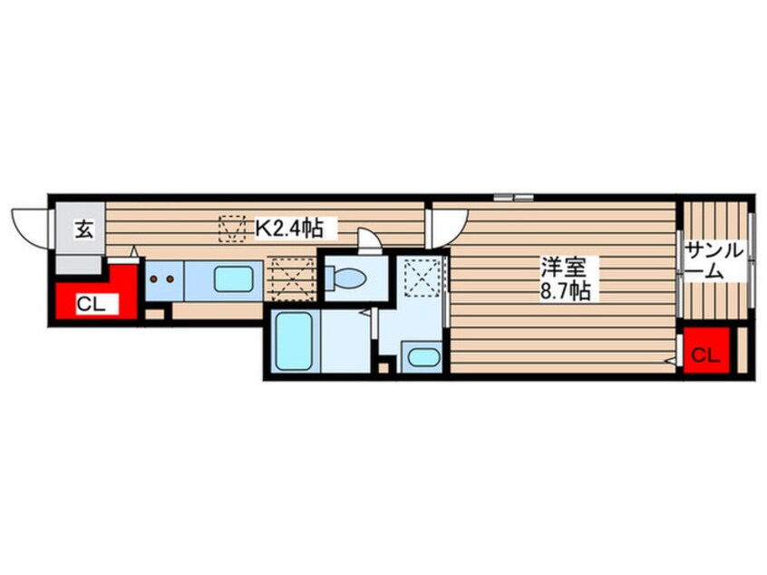 間取図 ビバーチェ　Ｋ