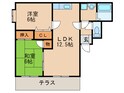 ヴィルヌーブ東櫛原Ａ棟の間取図