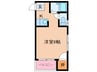 ピンズ赤間 1Rの間取り