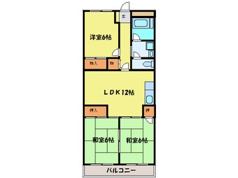 間取図 中作大観ハイツ