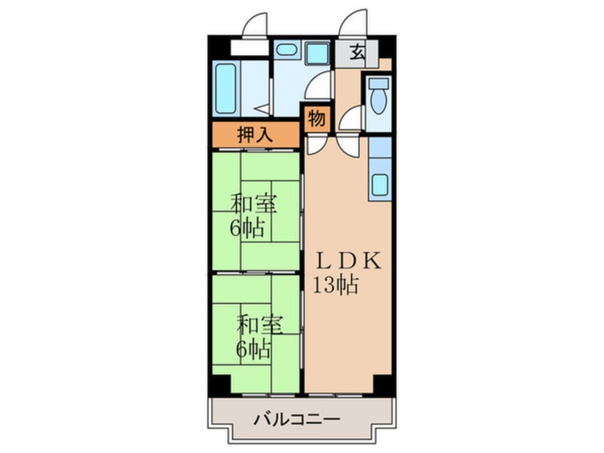 間取図 クレベール田町