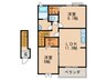 リバ－ジュ横峰Ｂ 2LDKの間取り