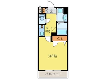 間取図 エンクレスト薬院Ⅲ(202)
