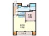 蓮葉マンション 1LDKの間取り
