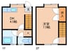 テラスハウス愛 1DKの間取り