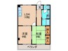 Ｋ・フリューゲ高須　Ｂ棟 2LDKの間取り