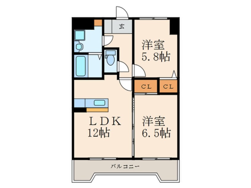 間取図 ＥＲＩＯＳ　ＣＯＵＲＴ