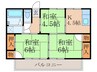 サンビレッジほなみ 3Kの間取り