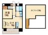 プライムアーバン博多東 1LDKの間取り