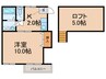 原町ハイツⅡ 1Kの間取り