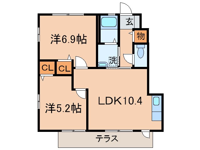 間取り図 パストラルＪ　Ｂ