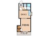 医生ヶ丘ハイツ 1DKの間取り