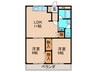 ハイツ岡部24 2LDKの間取り