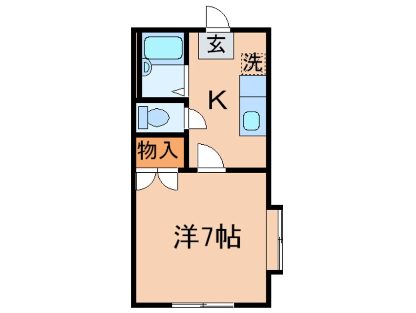 間取図 ﾃﾞｭｴﾙ木屋瀬Ⅱ