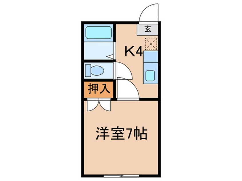 間取図 ﾃﾞｭｴﾙ木屋瀬Ⅱ