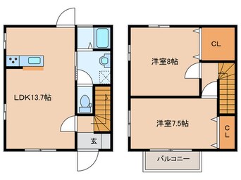 間取図 ﾊｰﾓﾆｰ弐番館