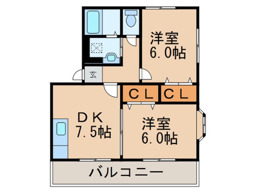 間取図 フラワ－ハイツＡ棟