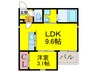 Ｇｒａｎｄｔｉｃ　Ｂｌｏｏｍ 1LDKの間取り