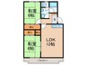 照栄ハイツ 2LDKの間取り
