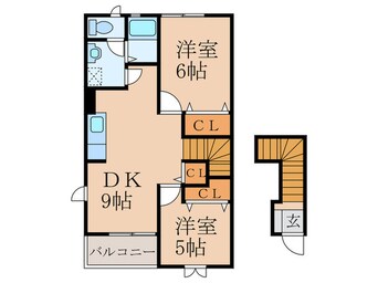 間取図 フローラヴィレッジ　B棟