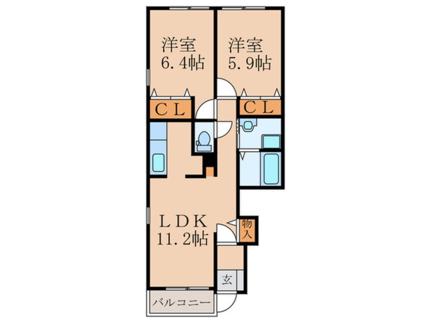 間取図 エレガンス弐番館