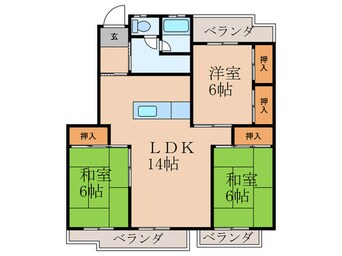 間取図 向山団地1000棟