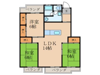 間取図 向山団地1000棟