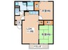 クリスタルＷＡＫＡⅡＡ 2LDKの間取り