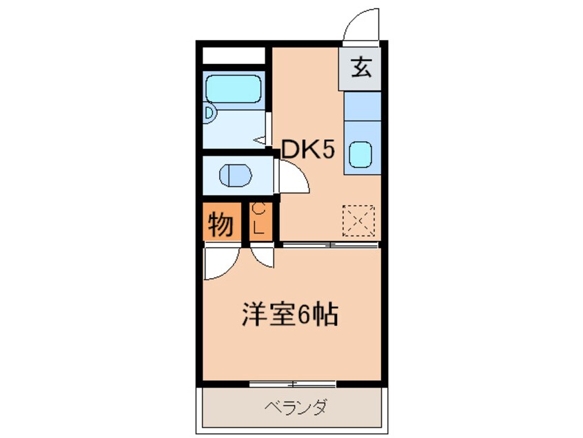 間取図 ゆにはコーポかなだ　１