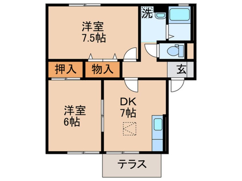 間取図 セジュ－ル太賀