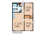 フローラル舞　Ⅰ 2LDKの間取り
