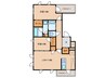 S-RESIDENCE平尾WEST 2LDKの間取り