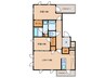 S-RESIDENCE平尾WEST 2LDKの間取り