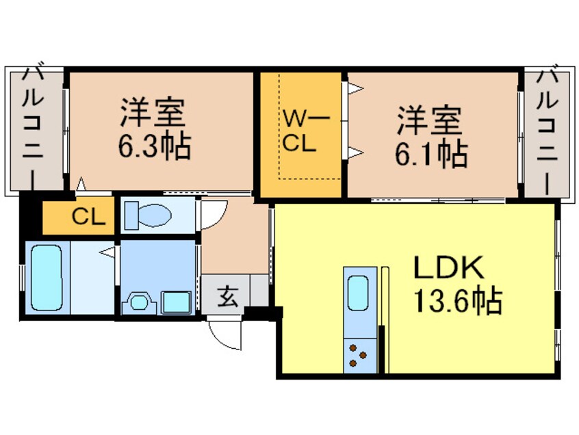 間取図 ERIOS COURT　永犬丸