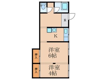 間取図 ハラケン八千代町101貸家