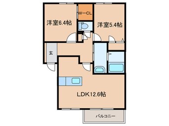 間取図 カーサアゼリア　A棟