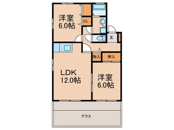 間取図 サニーホームズ宮ノ陣Ｃ棟