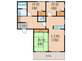 間取図 グリーンハイツひかりⅡ