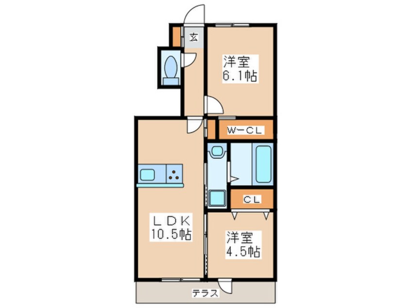 間取図 ヴェルヴィルイノウエⅢ