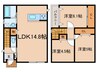 サンラプロ塔野　Ｃ 3LDKの間取り