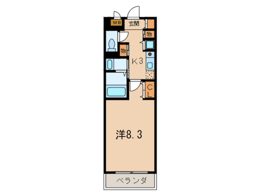 間取図 ラフィナーレアースコート魚町