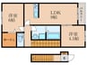 サンハイム浜町Ⅱ 2LDKの間取り