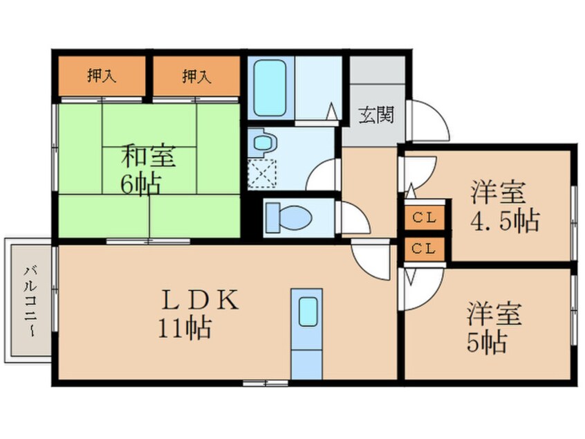 間取図 カサブランカパートⅡB棟