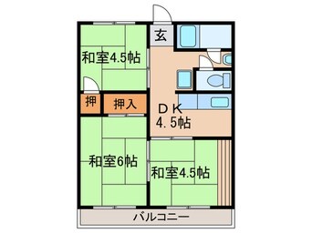 間取図 コ－ポ原田