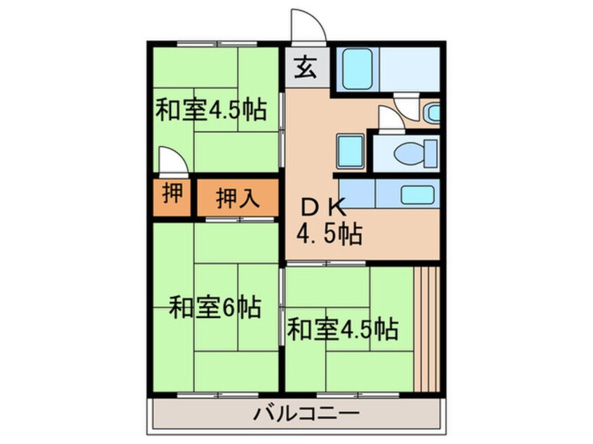 間取図 コ－ポ原田