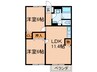エステート２１ 2LDKの間取り