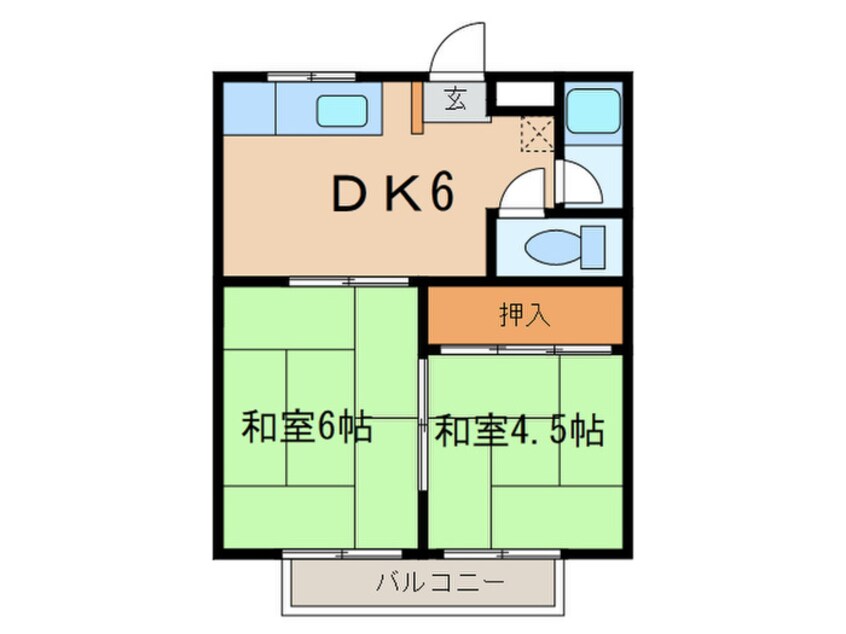 間取図 コーポ田邊