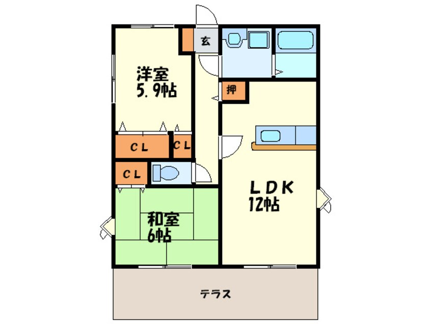 間取図 ファミ－ユ若久