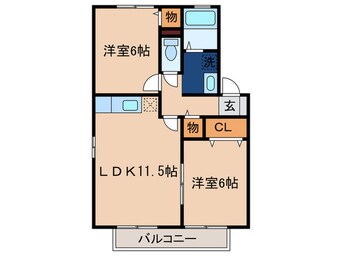 間取図 ハイツ岡部24A