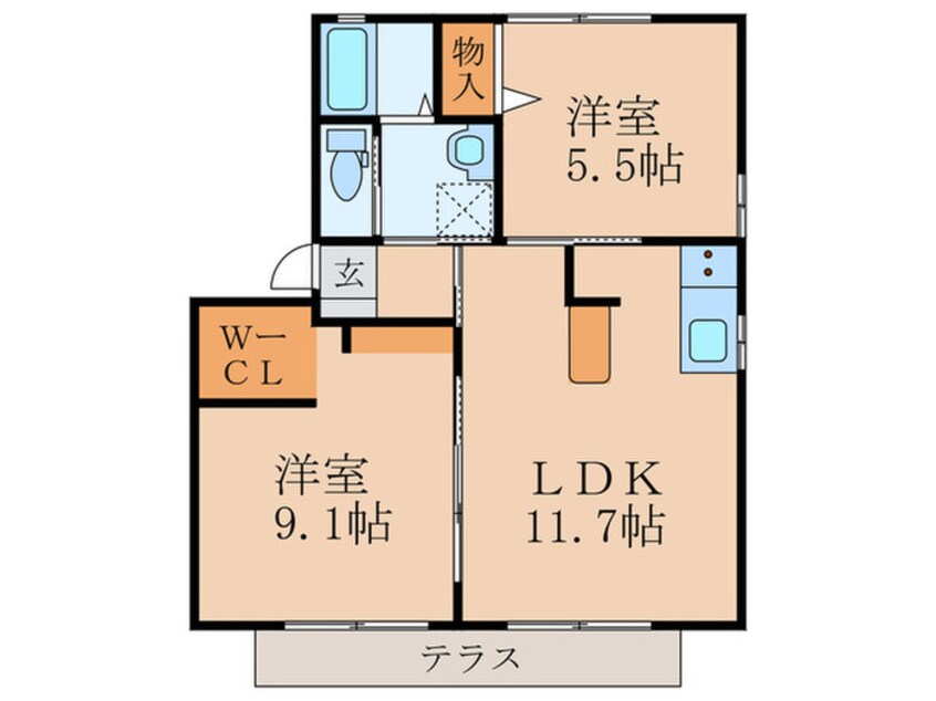 間取図 ディアス楽市Ｂ